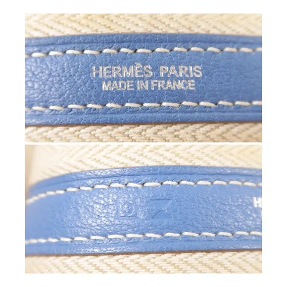 ✨🛍️ Hermes Negonda Leather Garden Party 36 Tote in Blue Jean - Picture 8 of 9